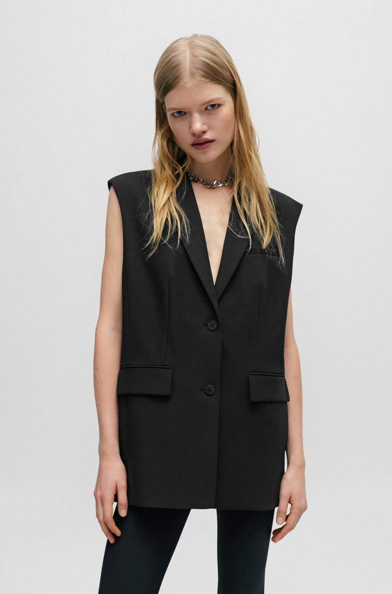 REGULAR-FIT LONG-LENGTH WAISTCOAT WITH LOGO LINING 2