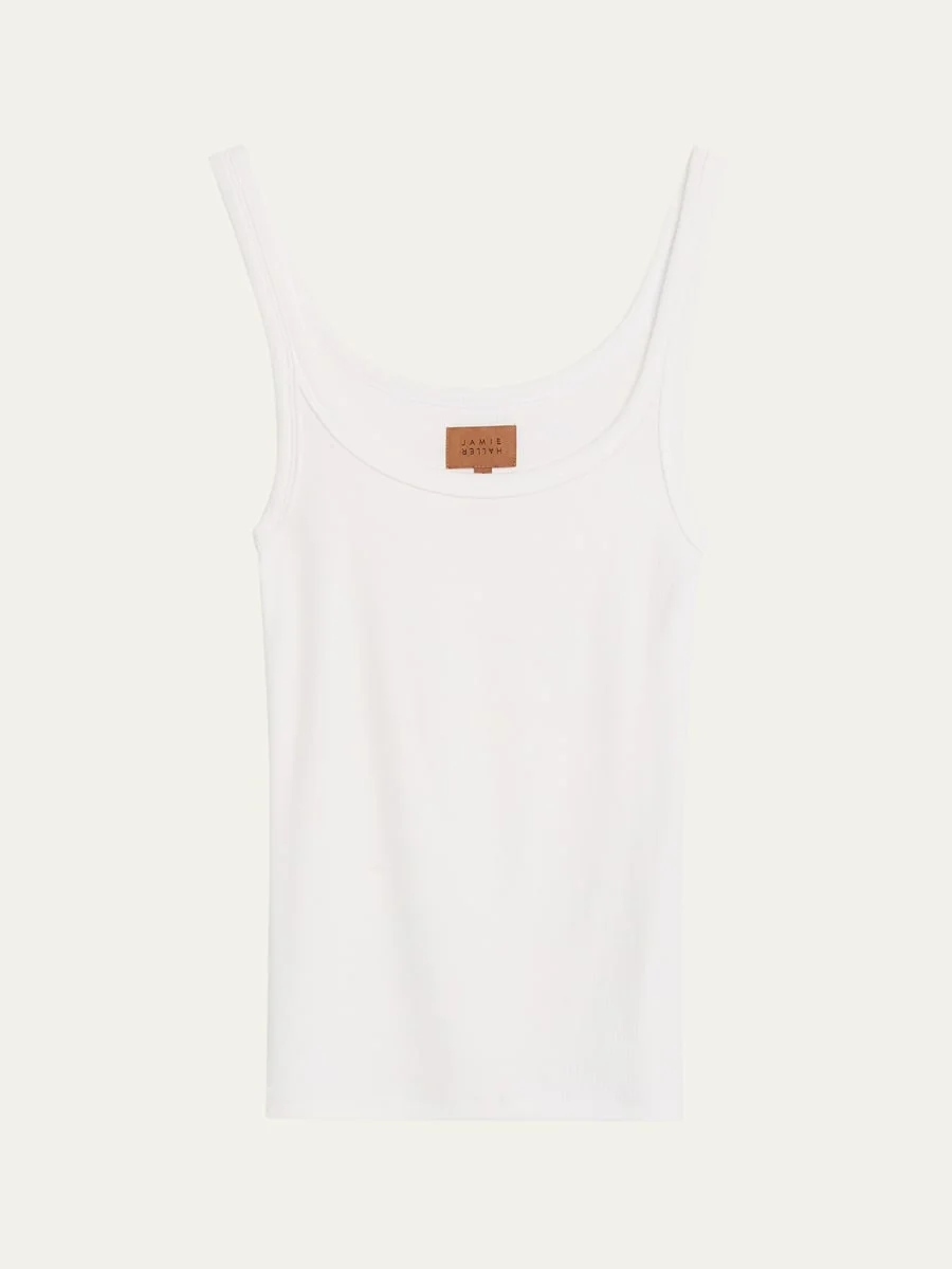 Scoop-Neck Rib Undershirt - 1