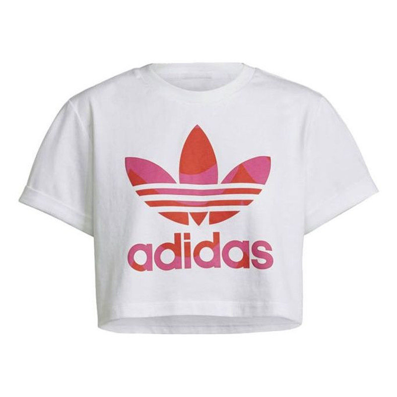 (WMNS) adidas originals Large Logo Casual Sports Short Sleeve White H20482 1
