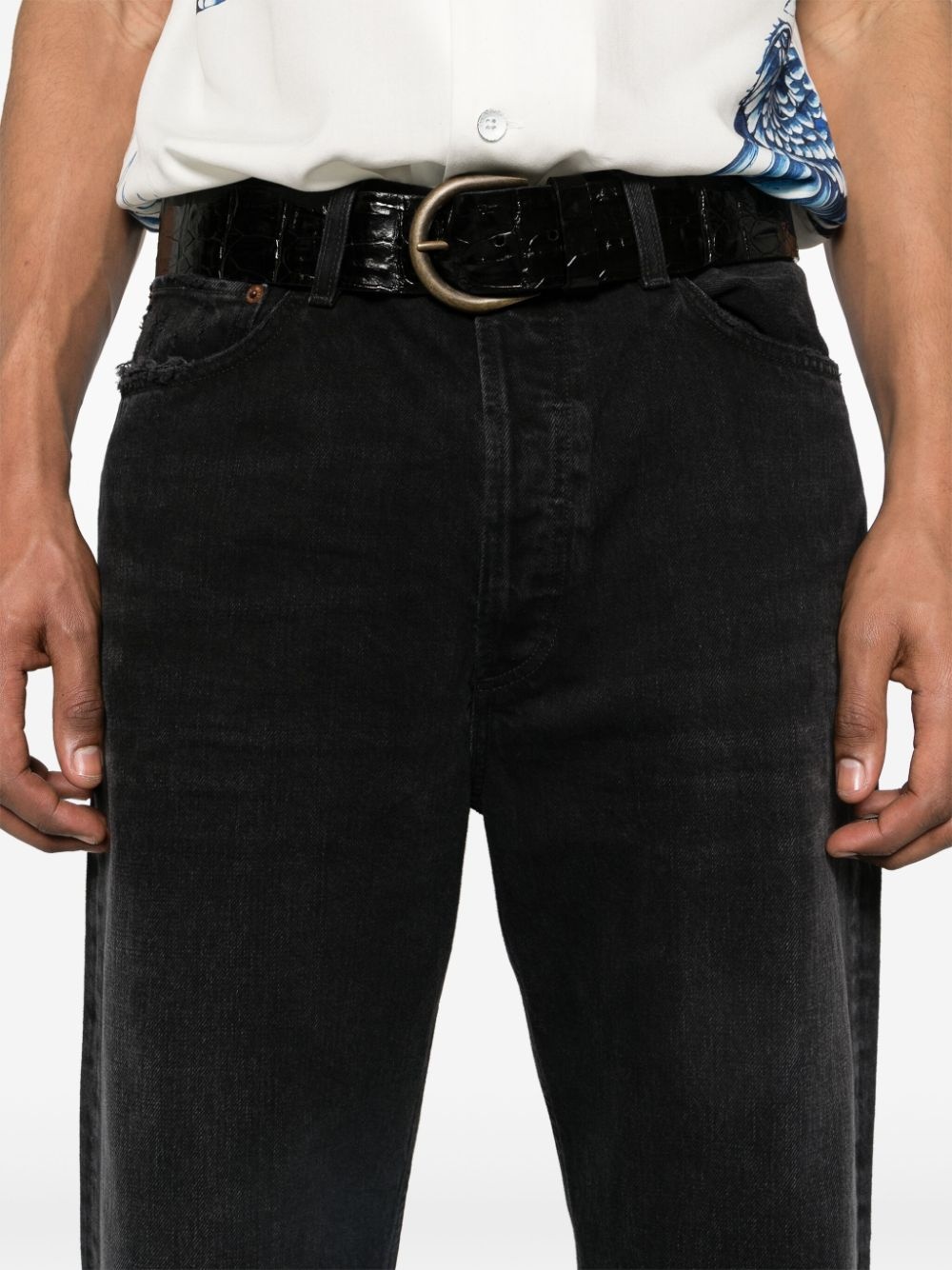 90's mid-rise straight-leg jeans - 5