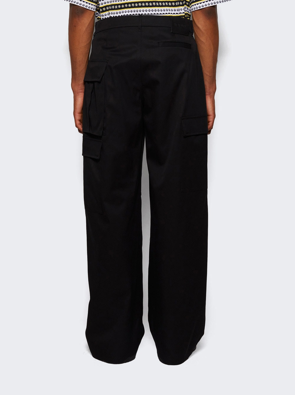 Cotton And Silk Cargo Trousers Beige - 4