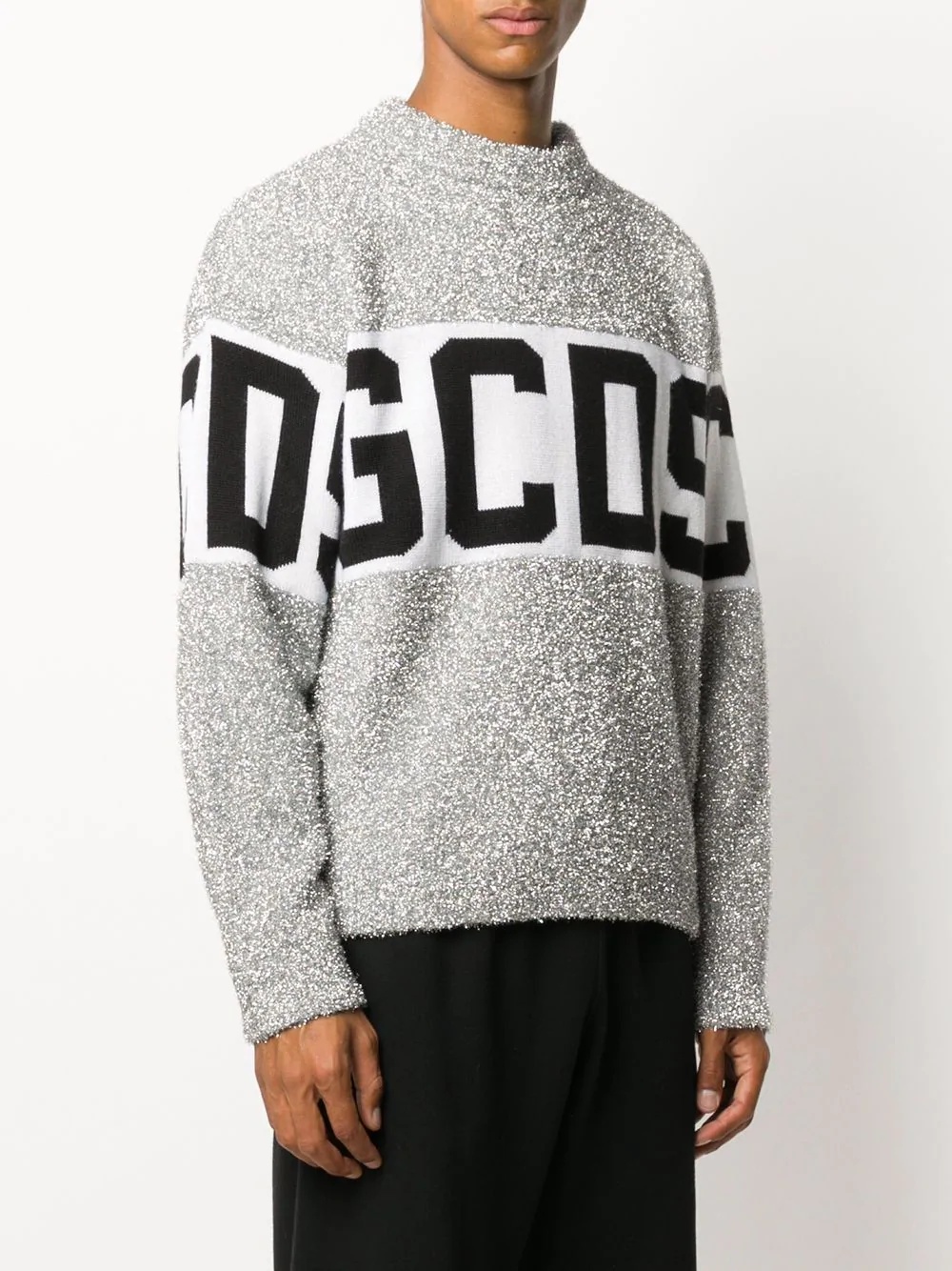 metallic logo jumper - 3