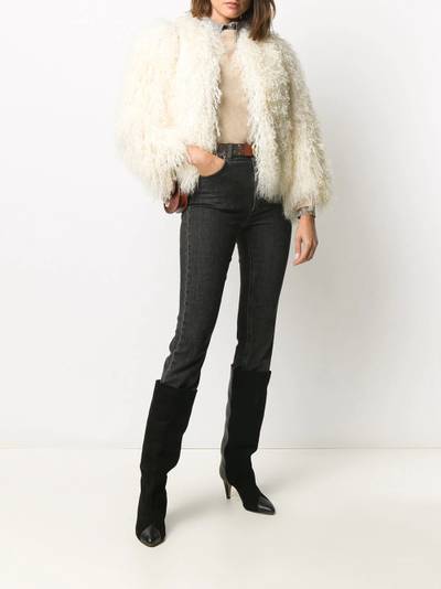 SAINT LAURENT oversized shearling jacket outlook