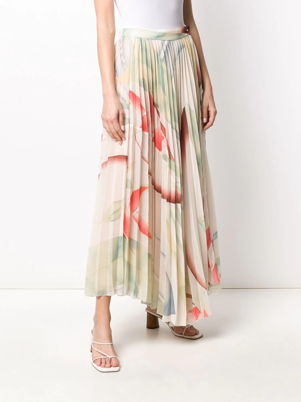 pleated maxi skirt - 3