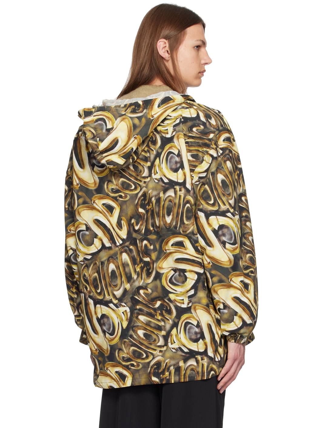 Black & Gold Hooded Logo Jacket - 3
