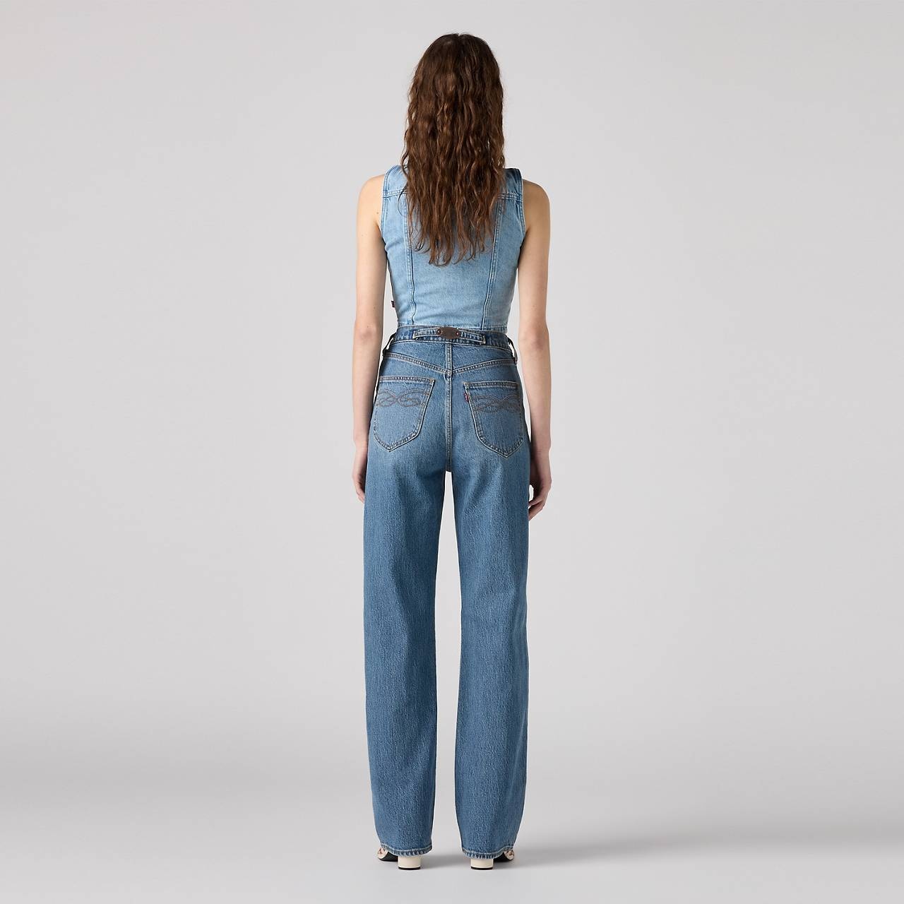 RIBCAGE WIDE LEG BRAIDED WOMEN'S JEANS - 5