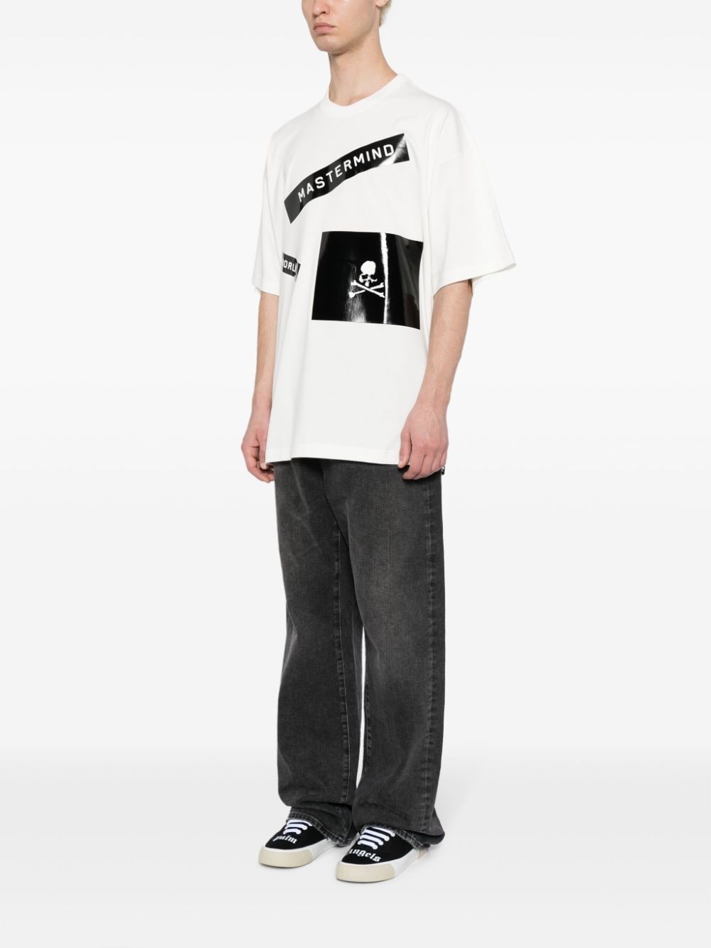 logo-print cotton T-shirt - 3