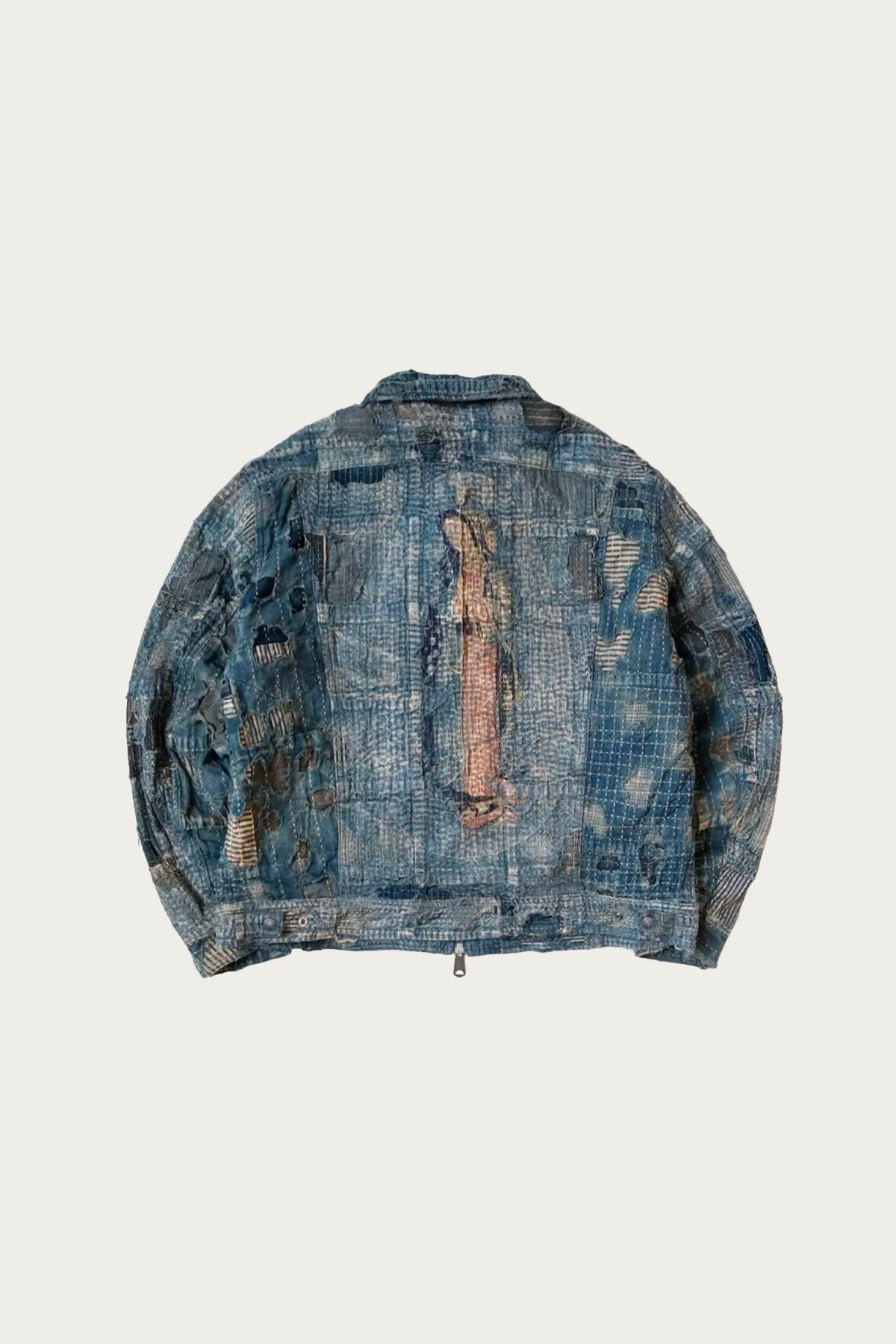 BORO ZIP UP Blouson (VIRGIN MARY) - Indigo - 2