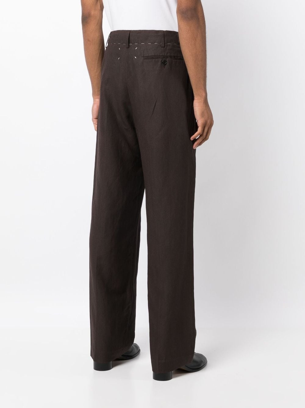drawstring straight-leg trousers - 4