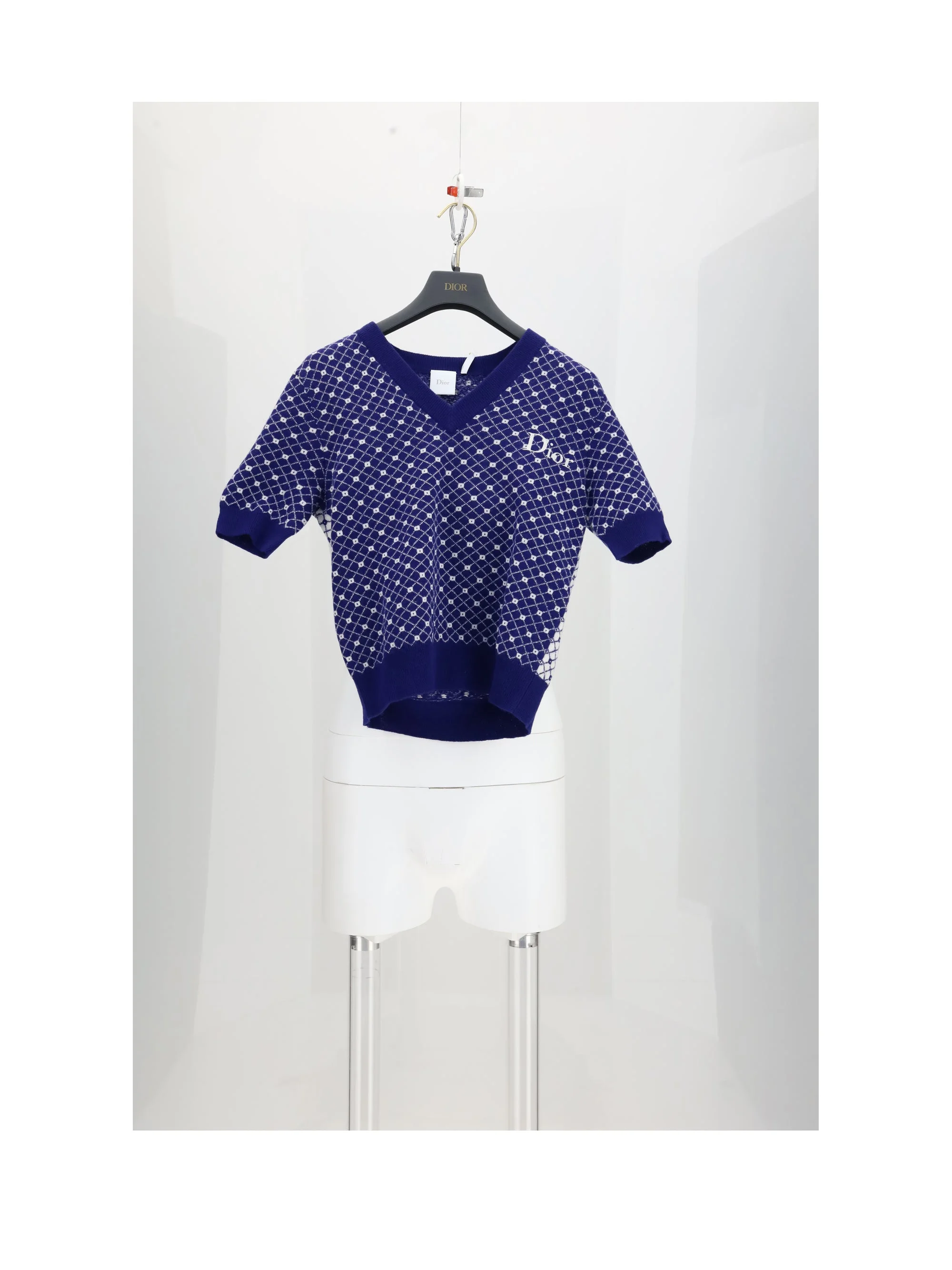 Dior Ba-cannage Jacquard Knit Blue Women - 1