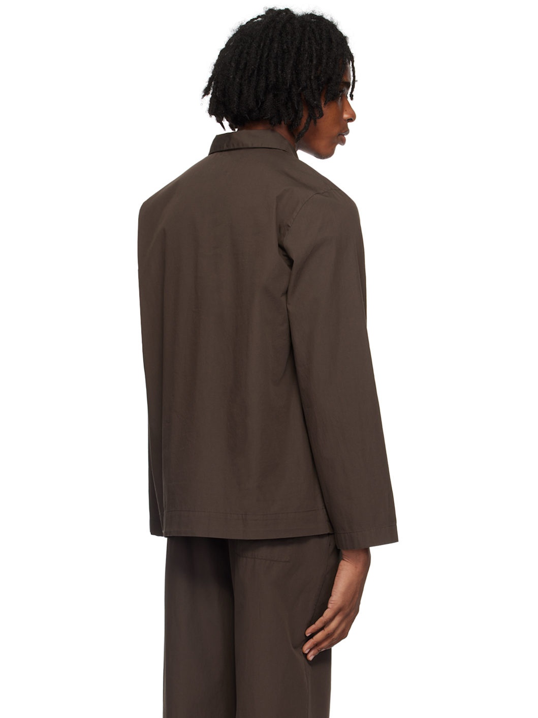 Brown Long Sleeve Pyjama Shirt - 3