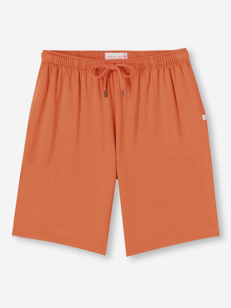 Men's Lounge Shorts Basel Micro Modal Stretch Terracotta - 1