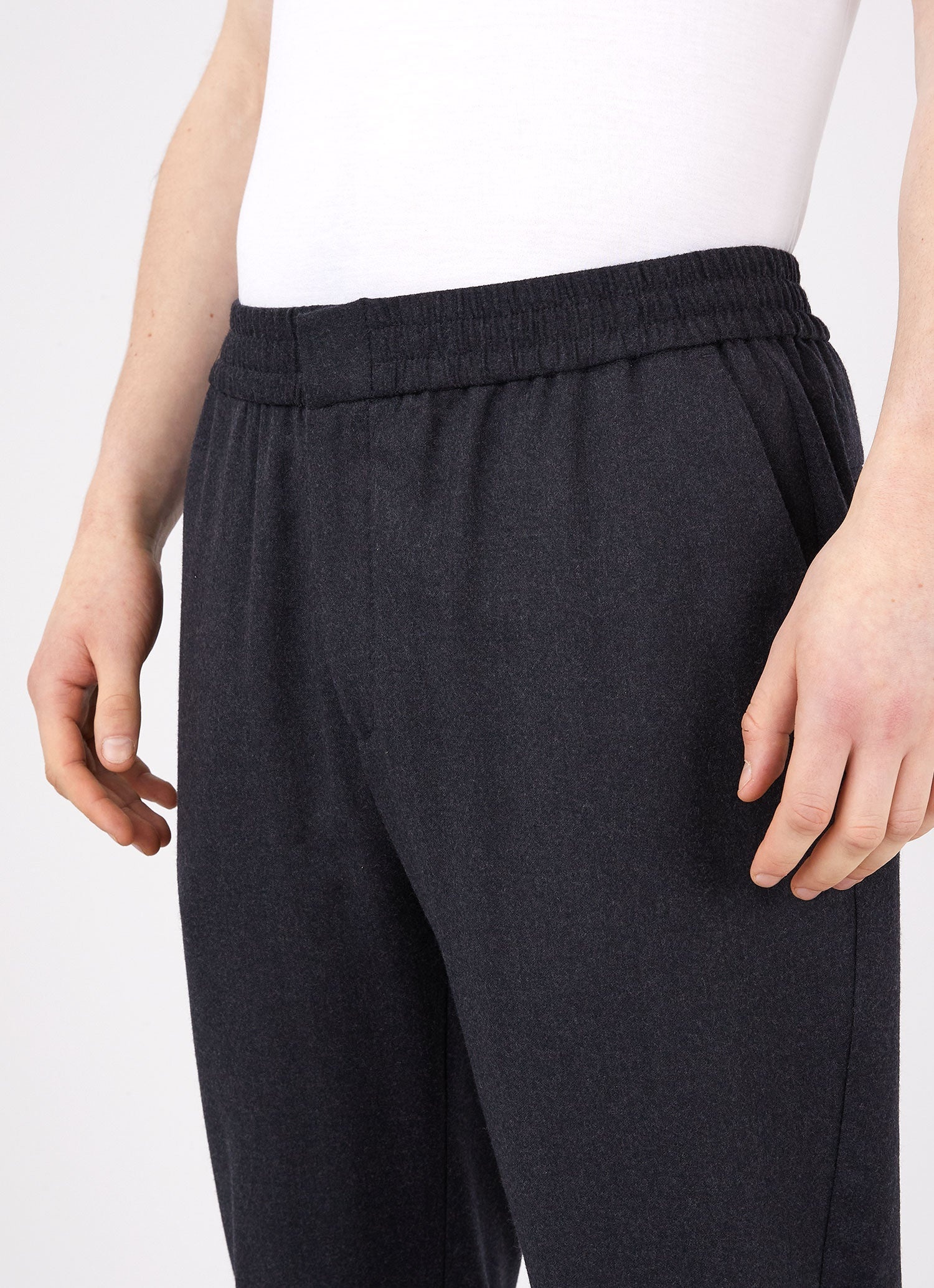 Wool Flannel Drawstring Trouser - 5
