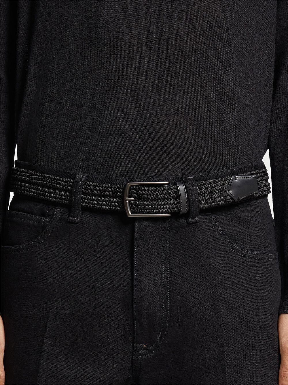 braided canvas belt - 3
