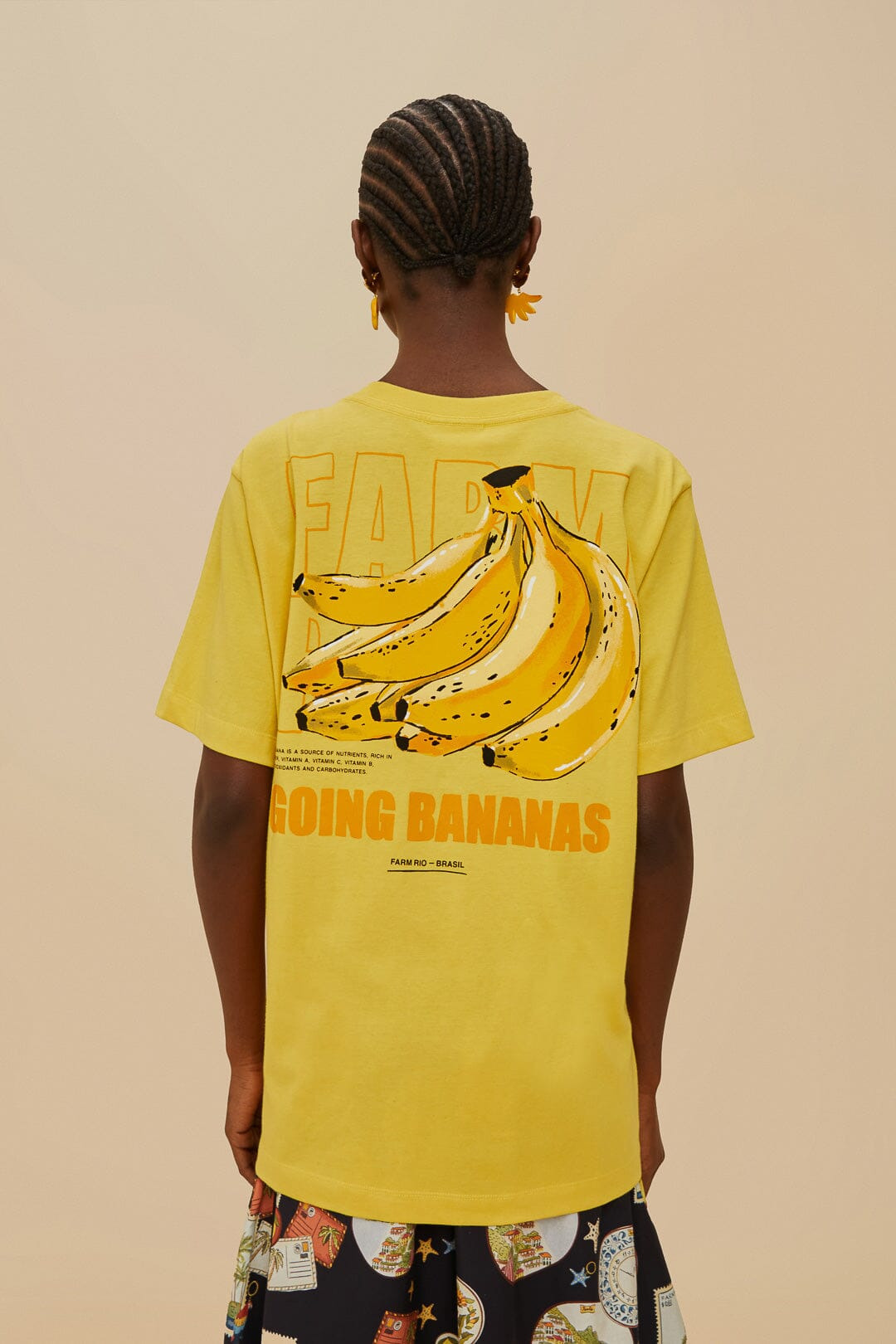 Pink Tropical Bananas Organic Cotton Relaxed T-Shirt - 3