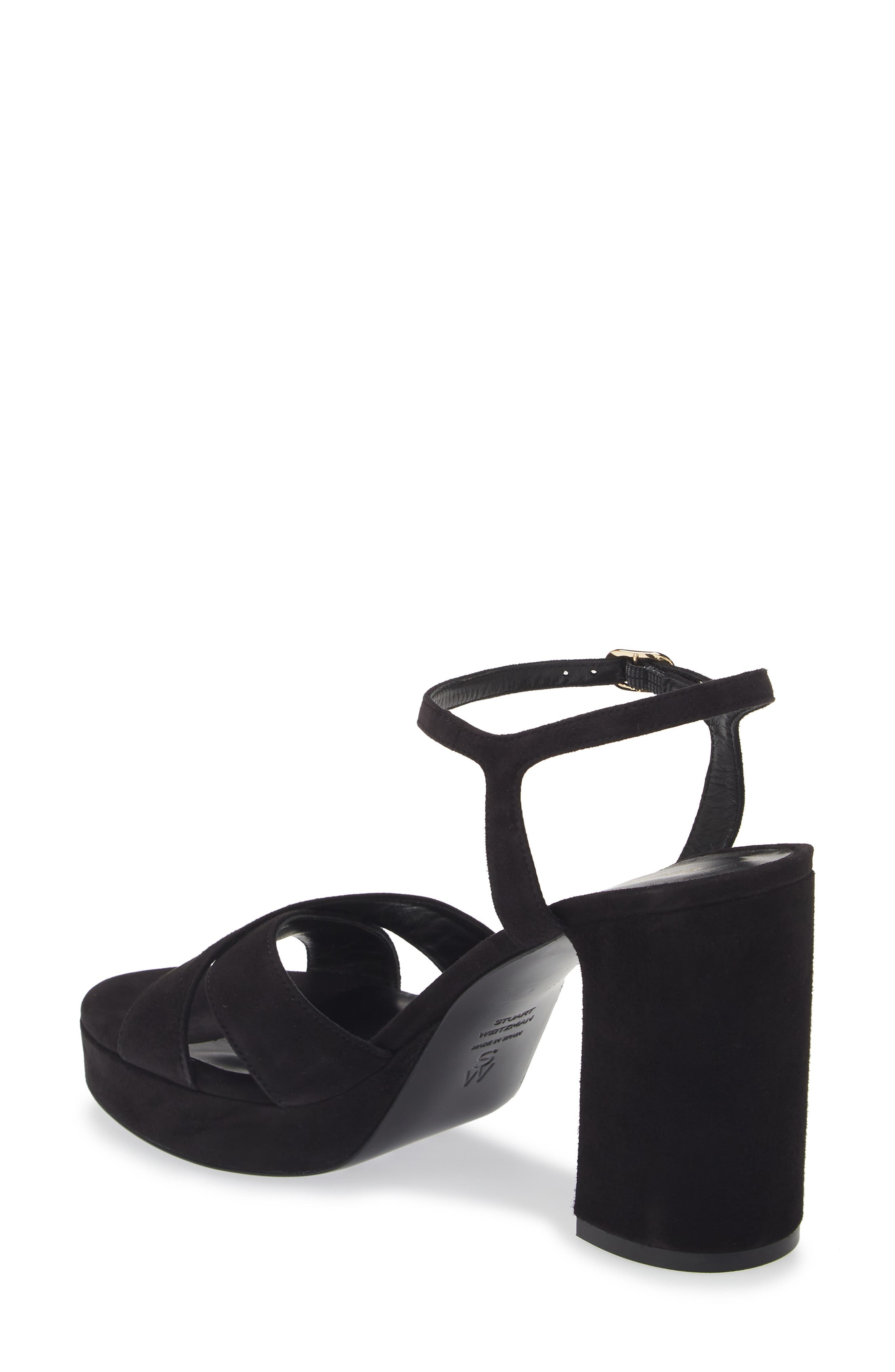 Stuart Weitzman Dayna Platform Sandal in Black Suede at Nordstrom - 2