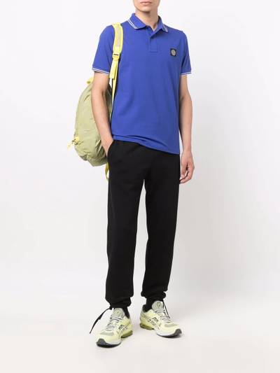 Stone Island logo-patch polo shirt outlook