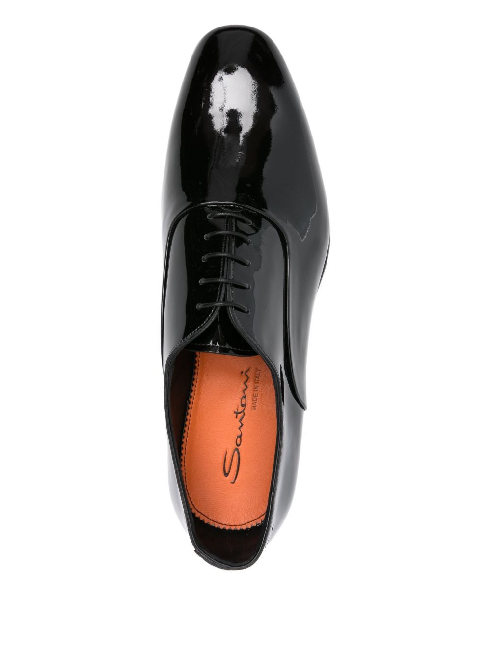 lace-up patent-leather oxford shoes - 4