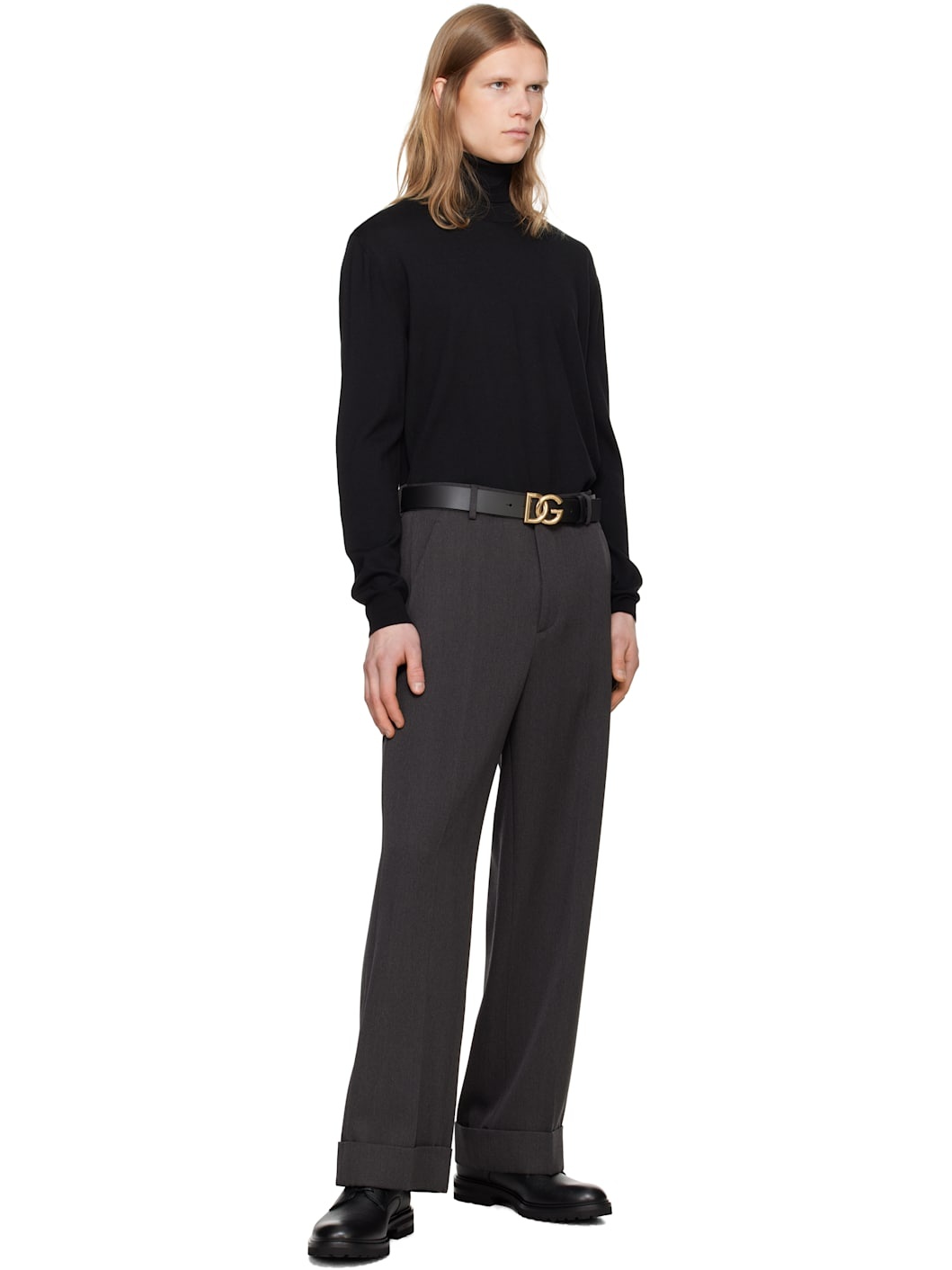 Black Lux Leather Belt - 3