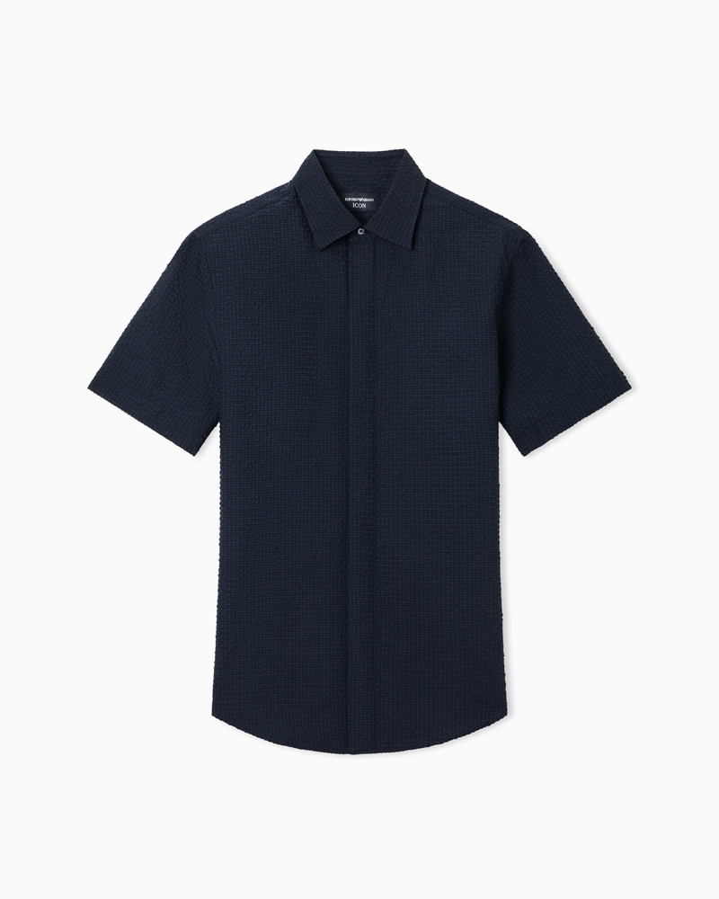 ICON SHORT-SLEEVED TECHNICAL SEERSUCKER SHIRT 1