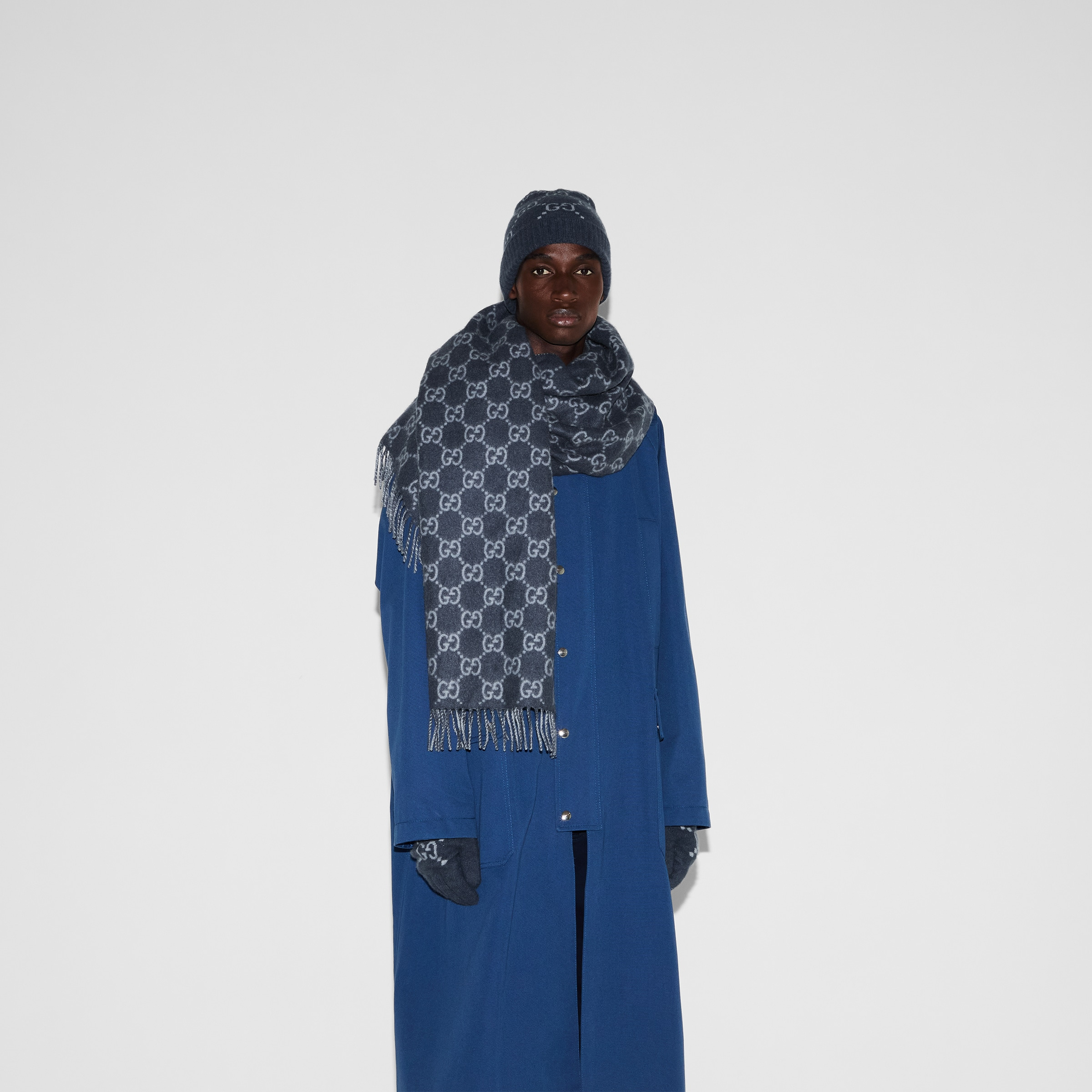 GG cashmere shawl - 3
