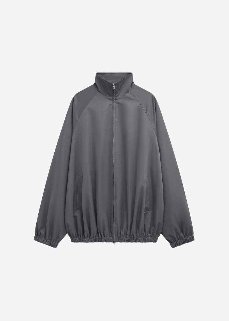 Baxter Lustrous Track Jacket - Grey 1