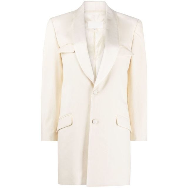 ジャケット Maison Margiela Single-breasted wool-silk blazer Maison Margiela Single-breasted wool-silk blazer | genteroma