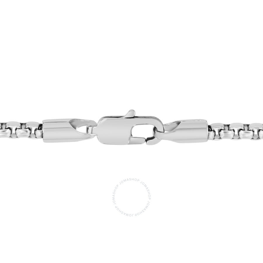 Robert Alton - Robert Alton 1/4CTW Stainless Steel Black & White Boat Wheel Anchor Pendant - 3