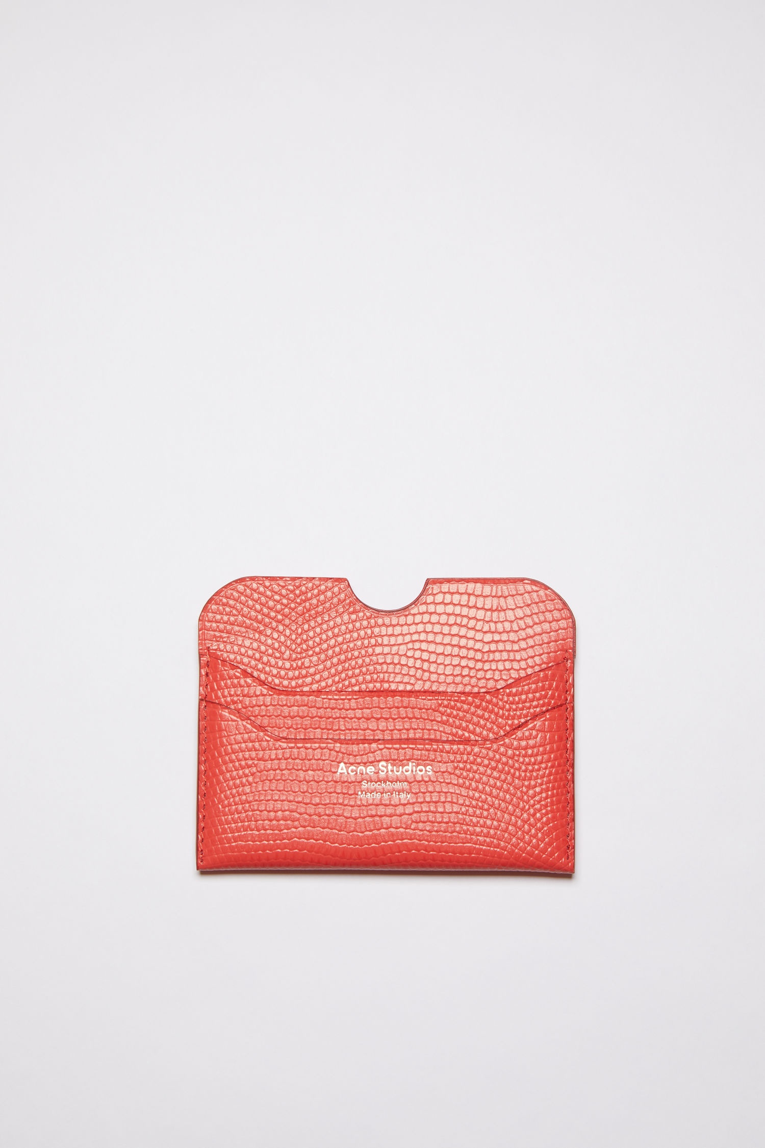 Leather card case - Bright Red - 1