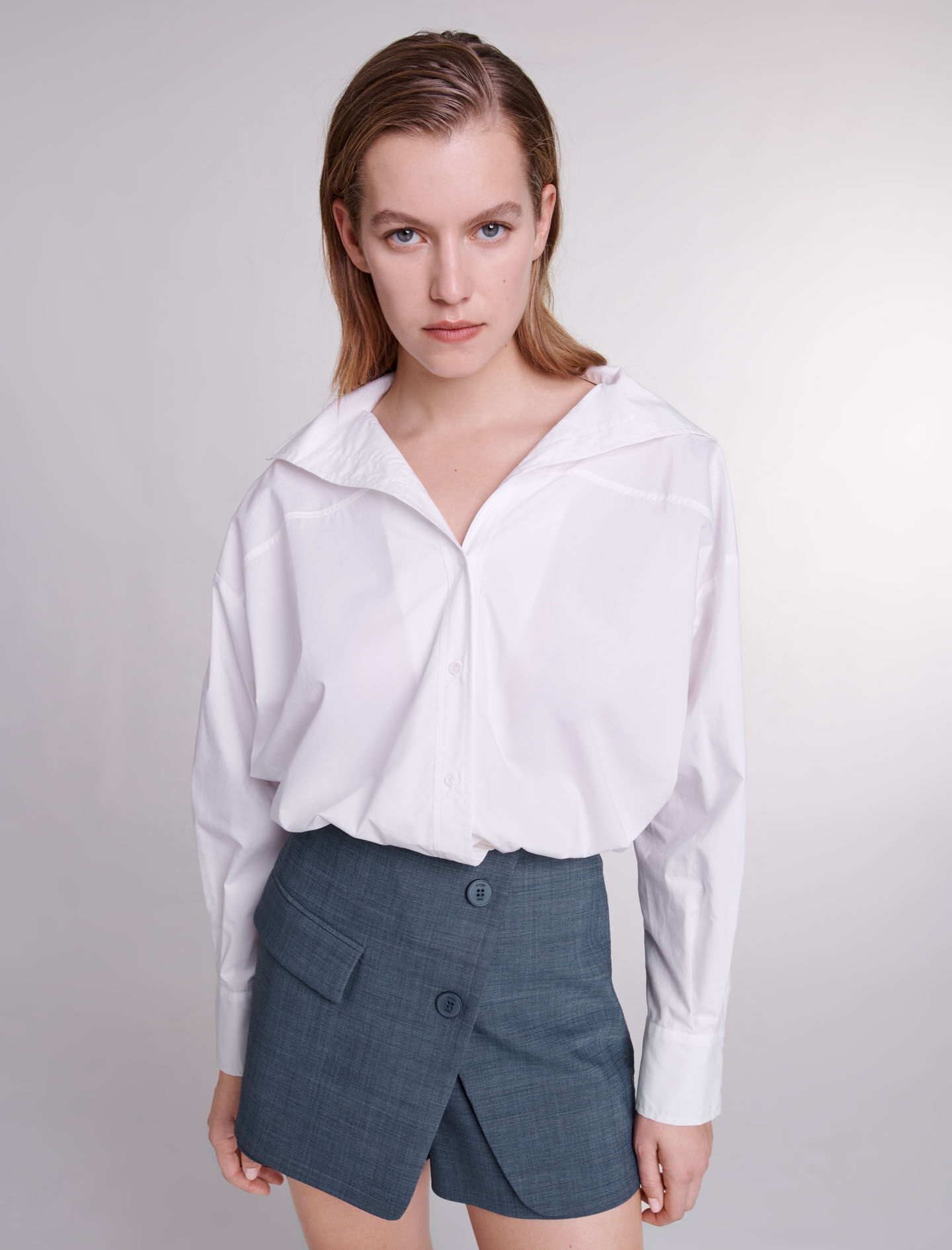 Cropped cotton shirt - 9