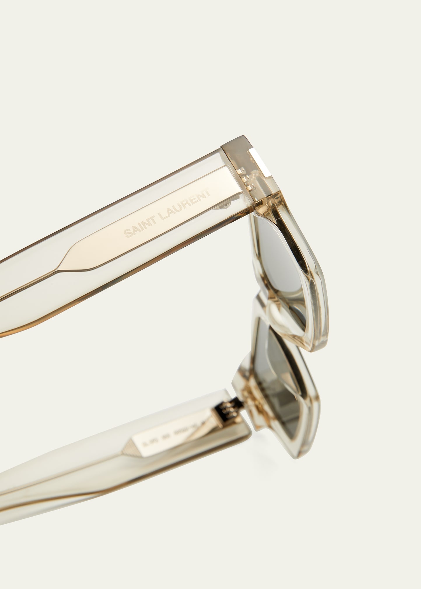 Semi-Transparent Square Acetate Sunglasses - 4