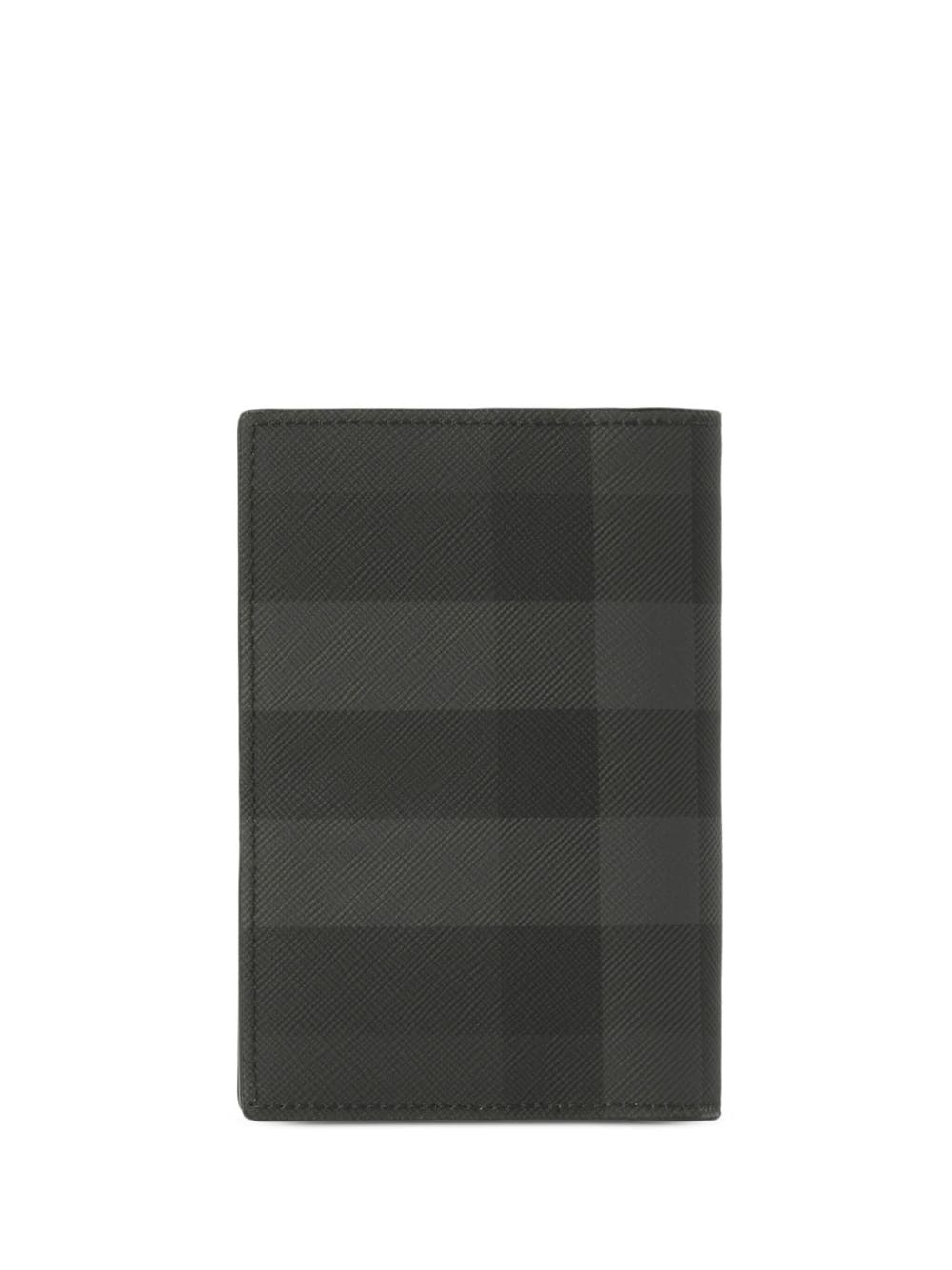 Check-pattern leather passport holder - 2