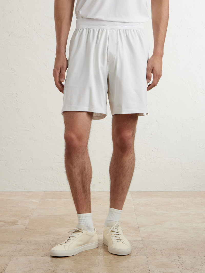 Straight-Leg Mesh-Trimmed Stretch Tennis Shorts 3