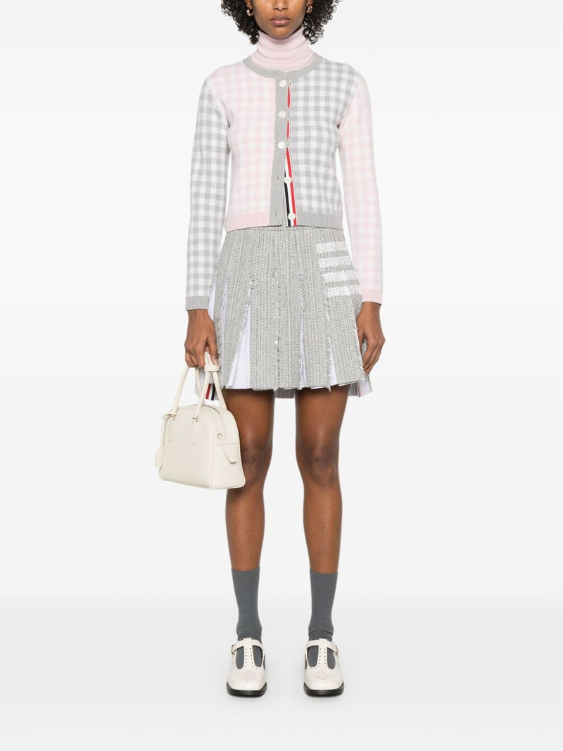 Thom Browne gingham-check wool cardigan outlook