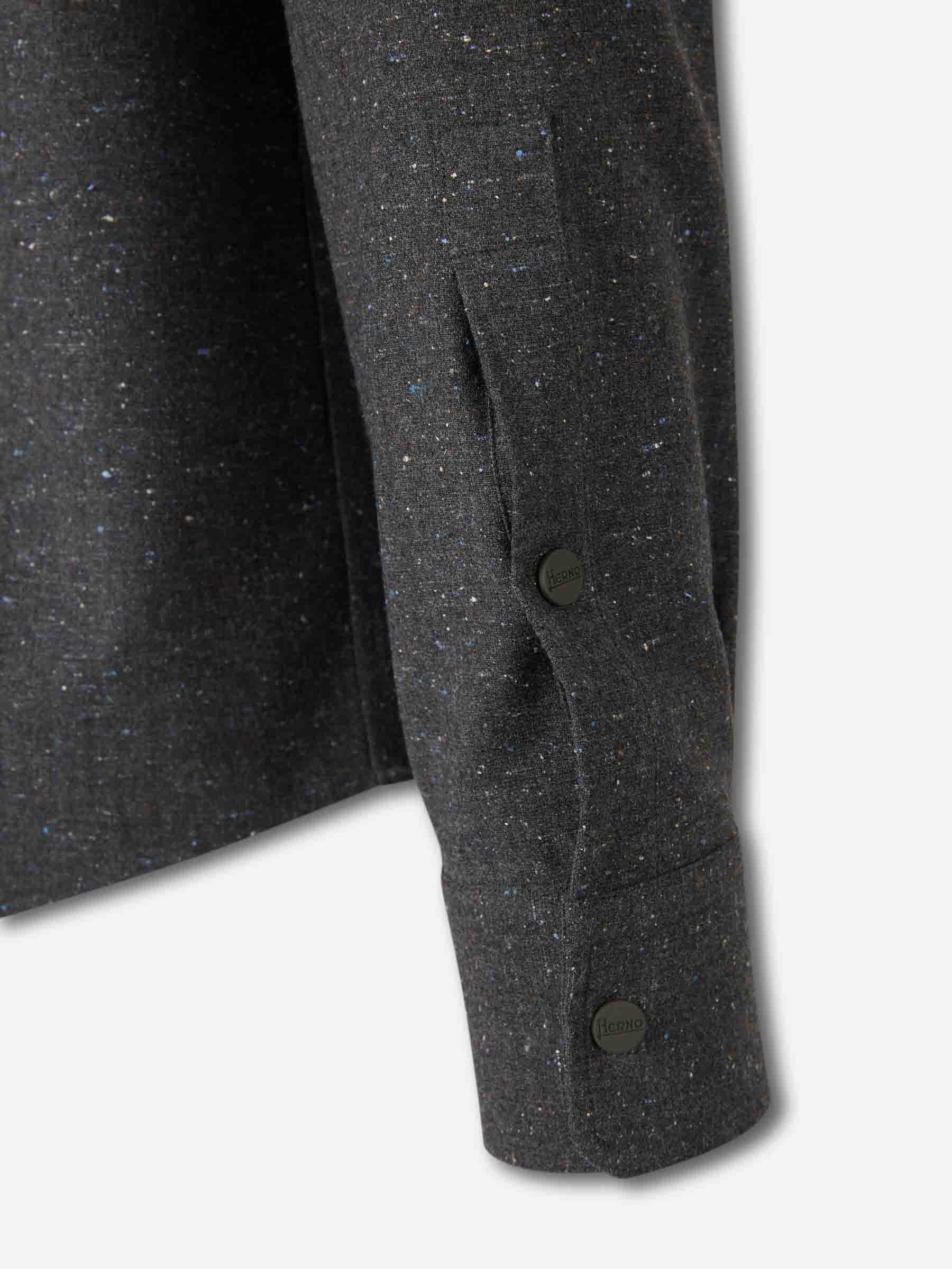 TEXTURED WOOL OVERSHIRT - 4