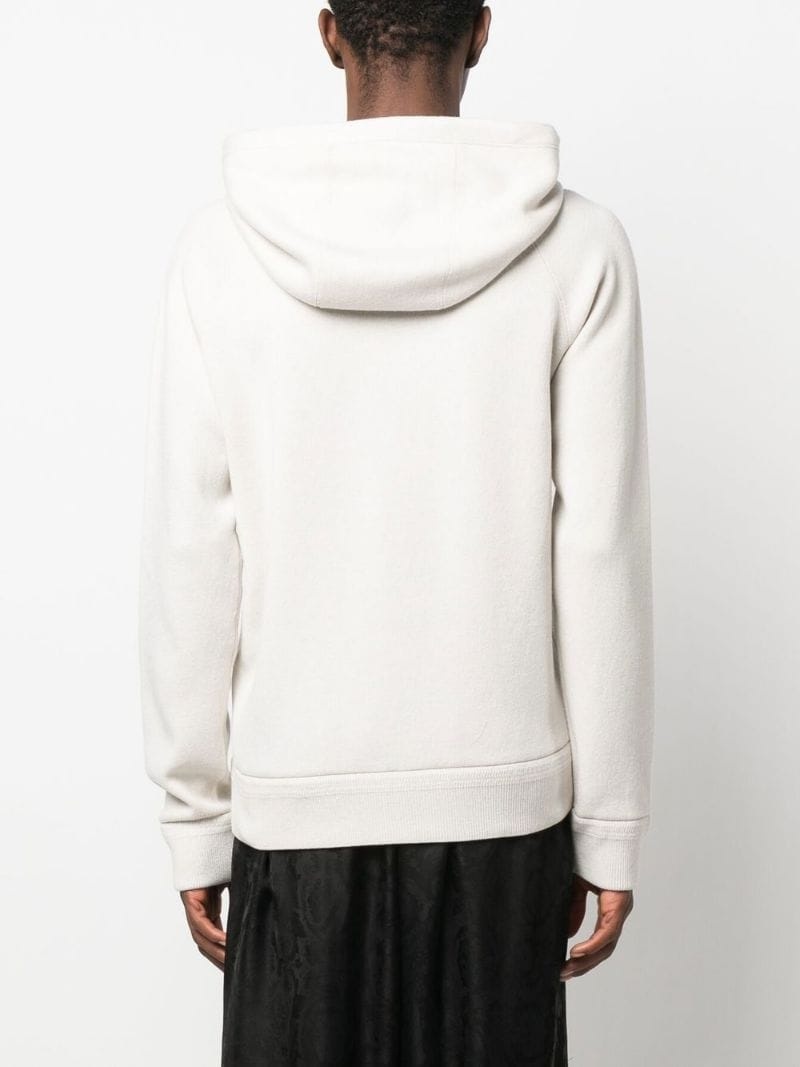 knitted cashmere hoodie - 4