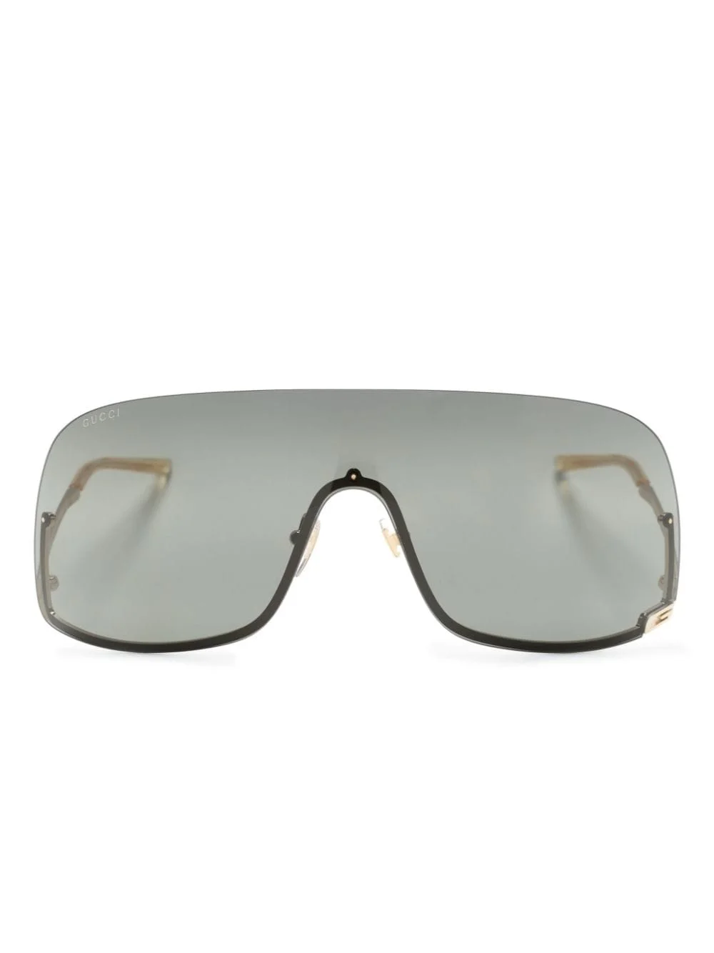 half-rimless shield-frame sunglasses - 1