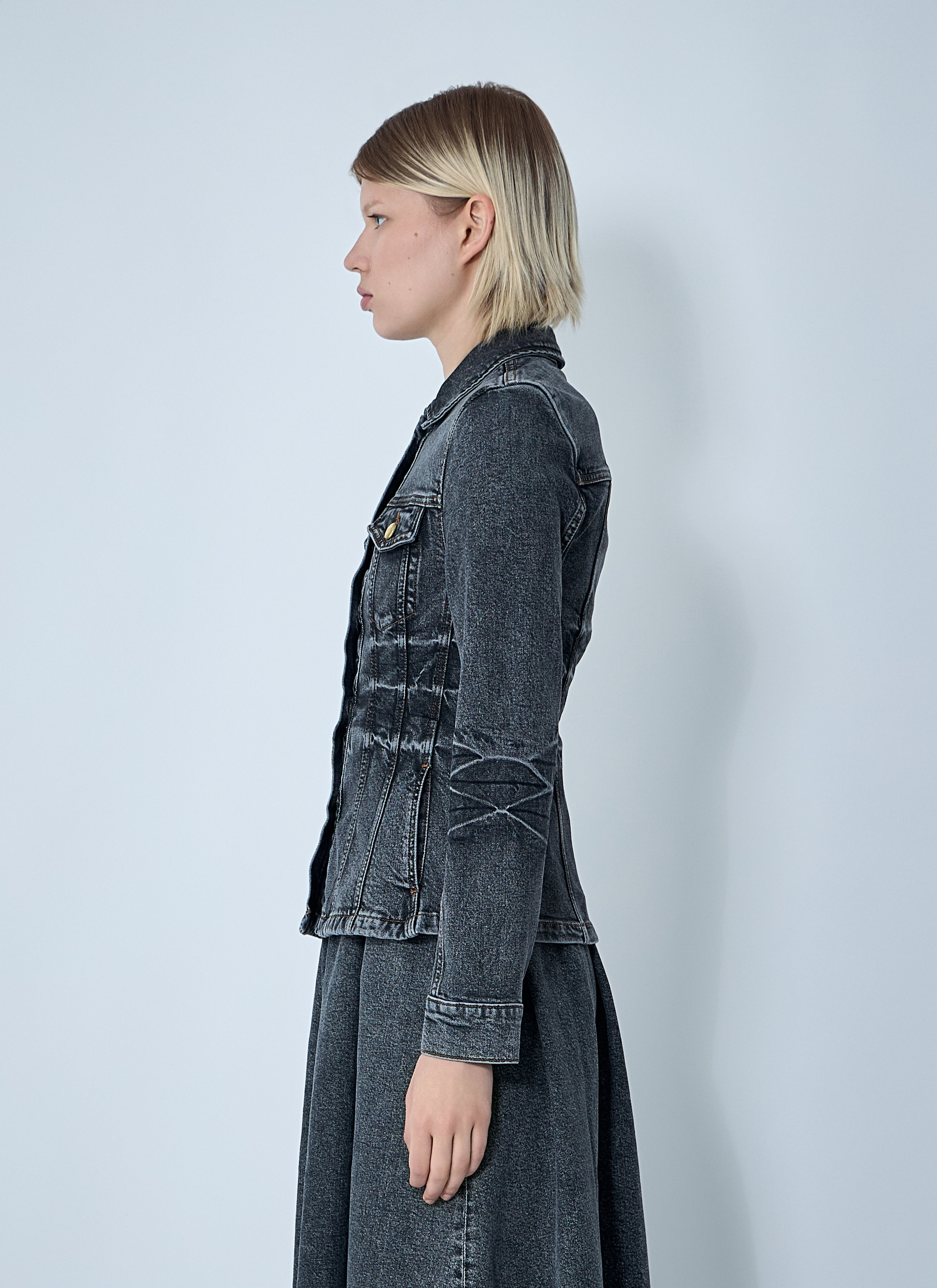 Ganni Women Stretch Denim Jacket - 3