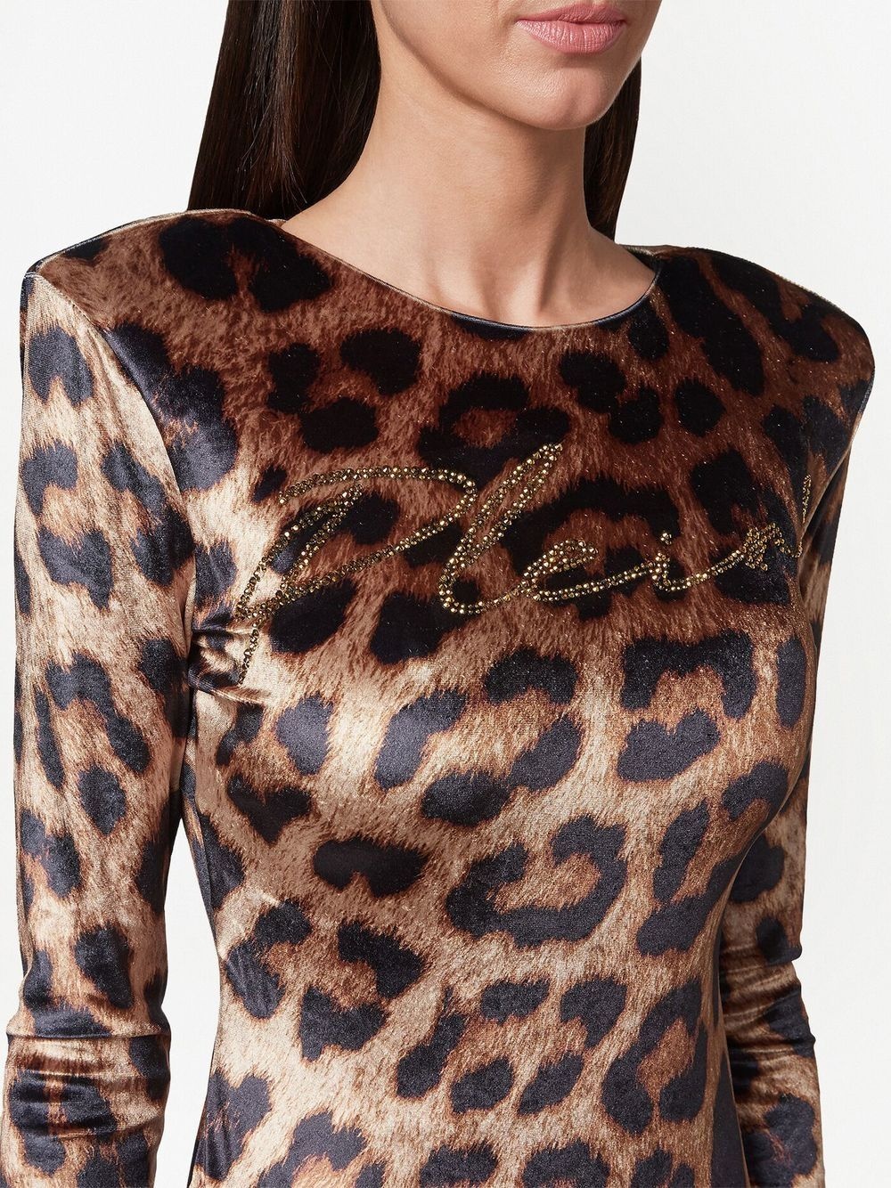 leopard-print cut-out mini dress - 5