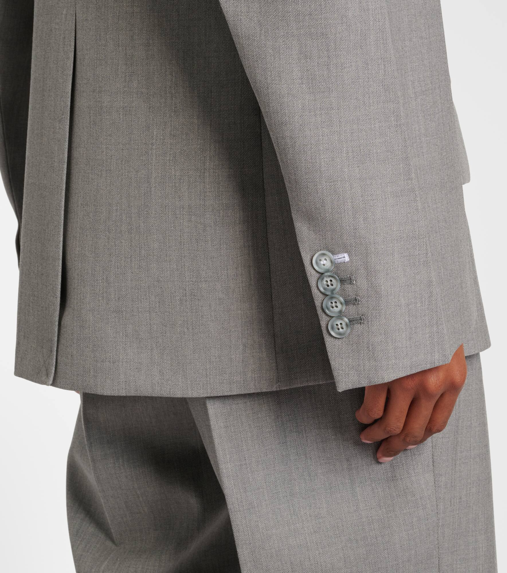 Single-breasted virgin wool blazer - 5