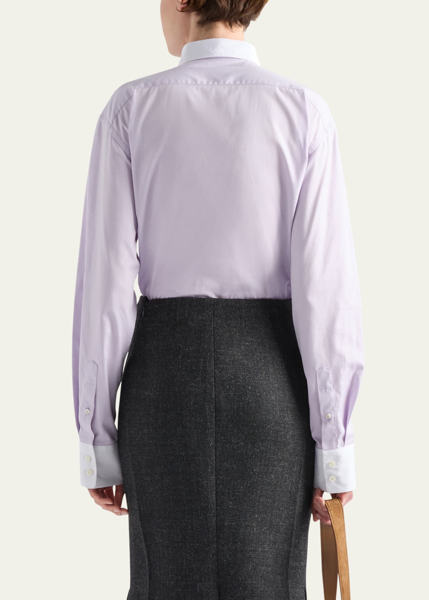 Oxford Poplin Button Down Top - 3