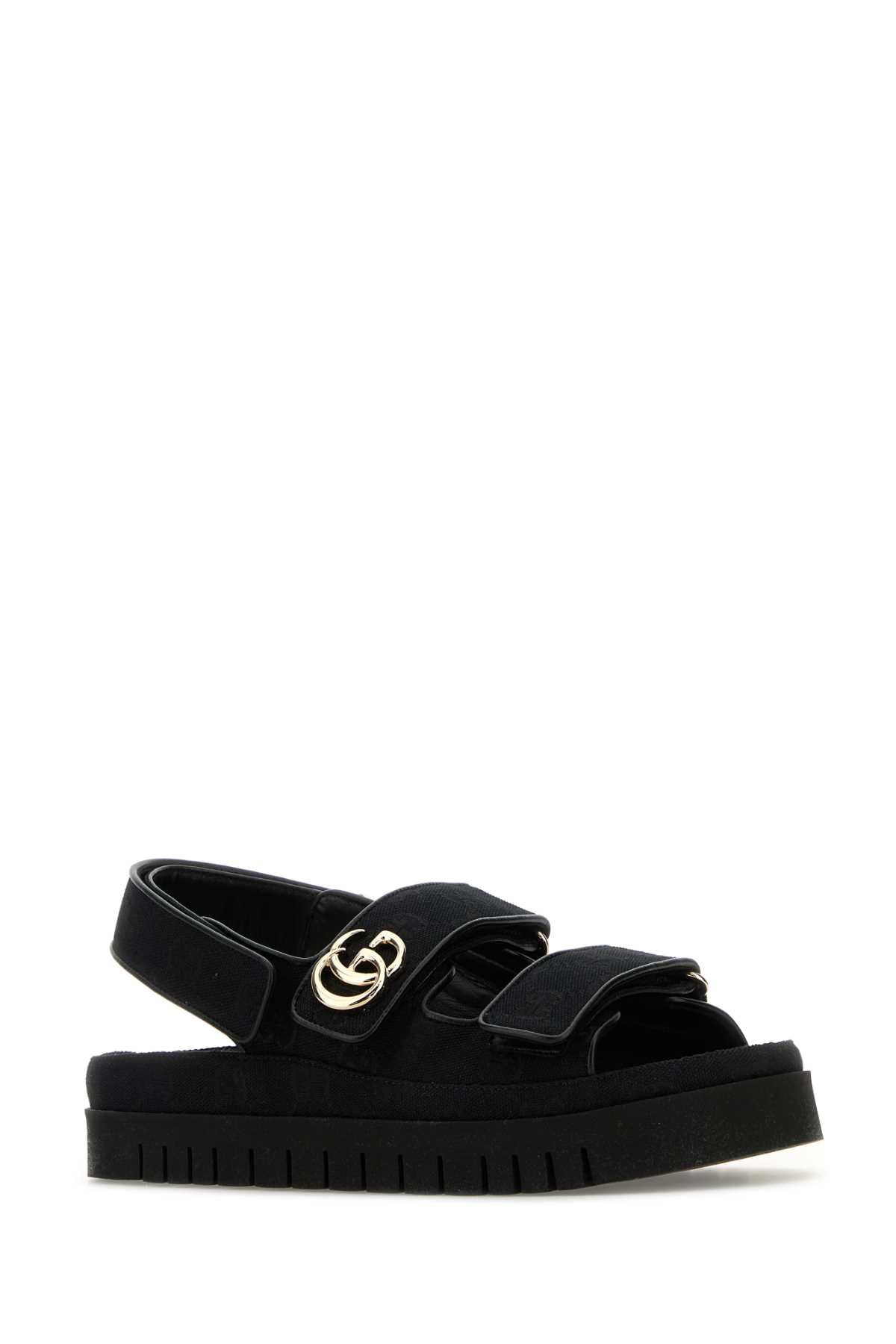 Gucci Women Gg Fabric Sandals - 2