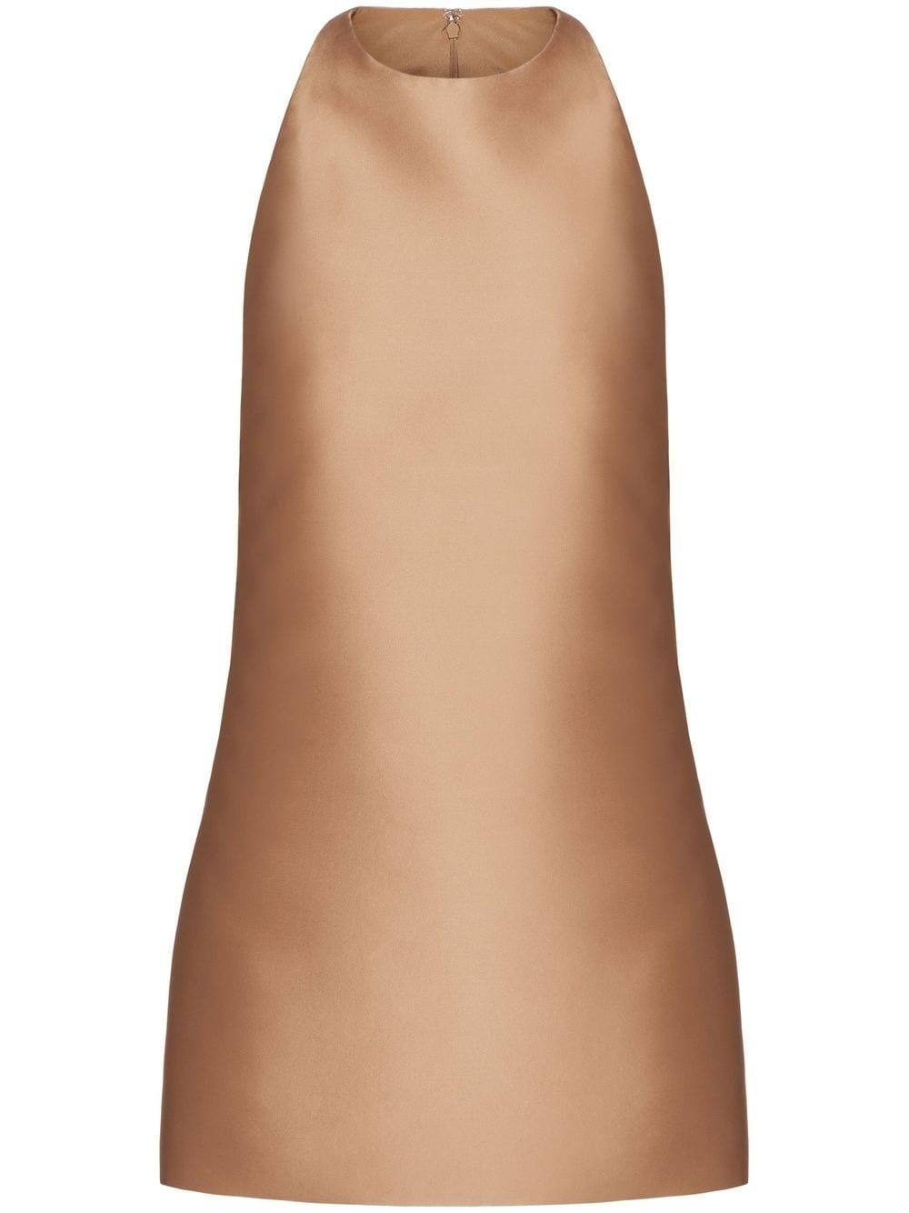 sleeveless silk-satin minidress - 1