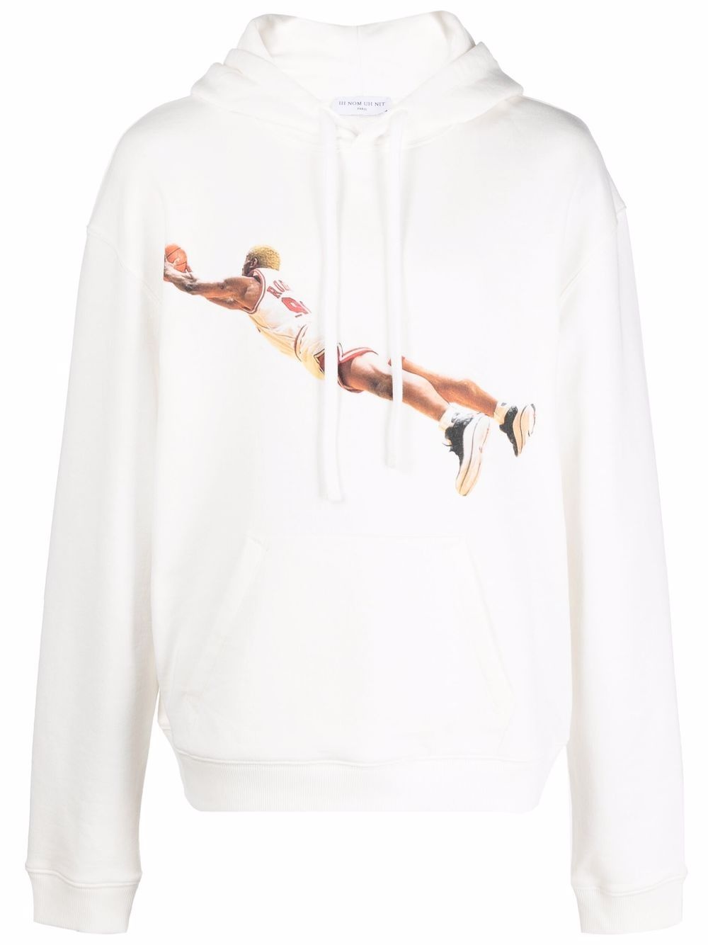 graphic-print drawstring hoodie - 1