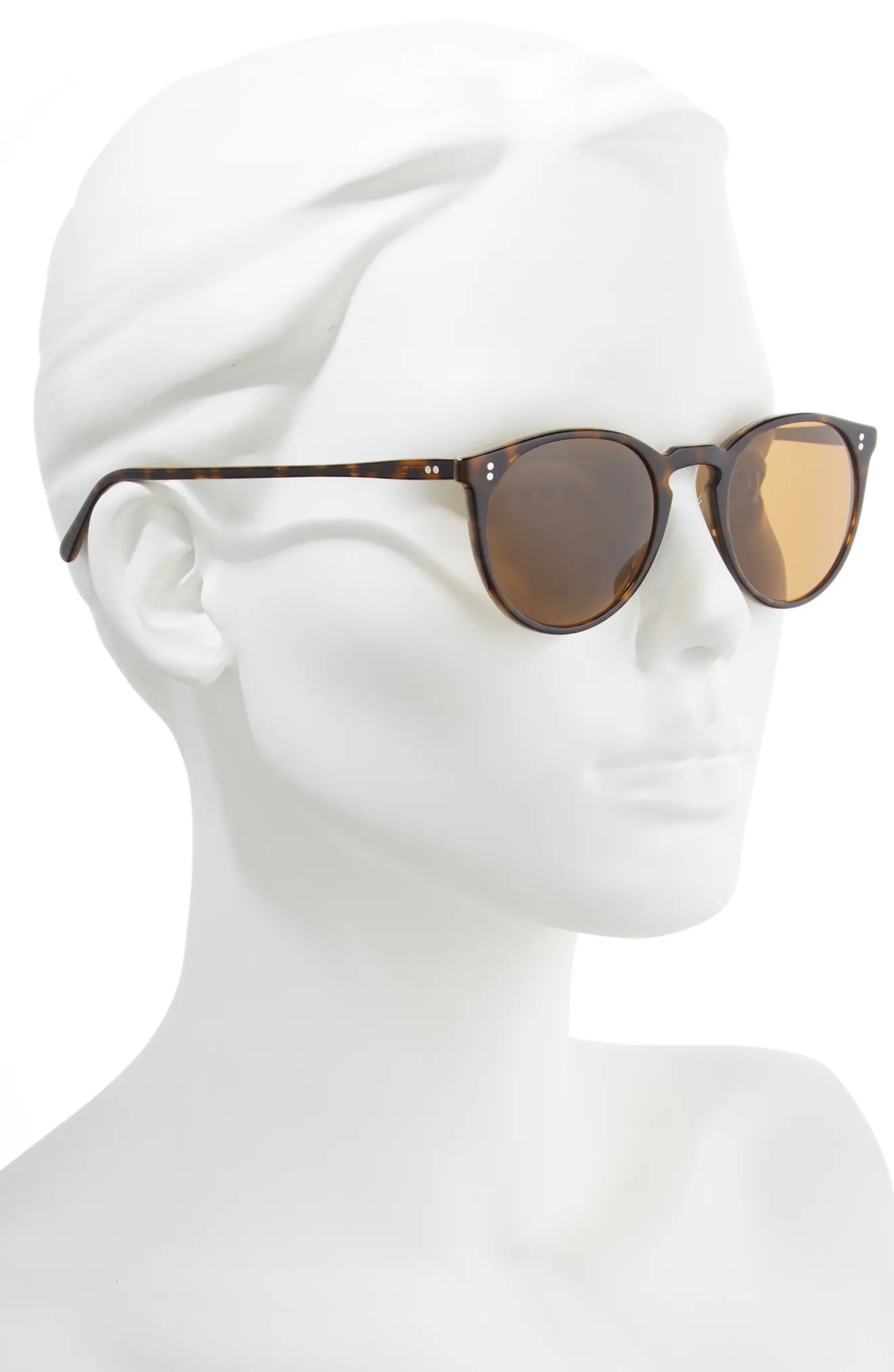 O'Malley 48mm Round Sunglasses in Horn/Brown - 2