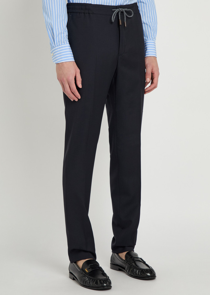 SLOWEAR Slowear Drawstring Tapered-leg Wool Trousers outlook