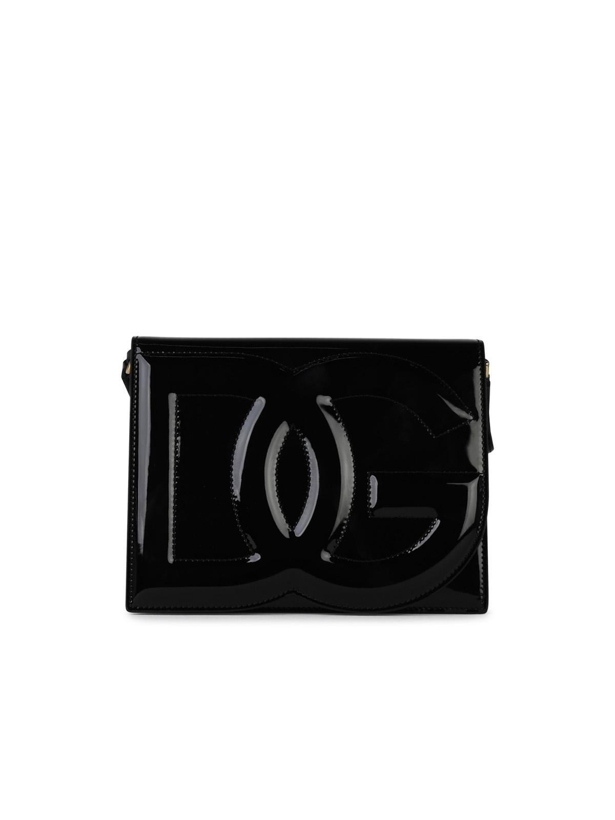 Dolce & Gabbana Black Shiny Leather Shoulder Bag Woman - 1