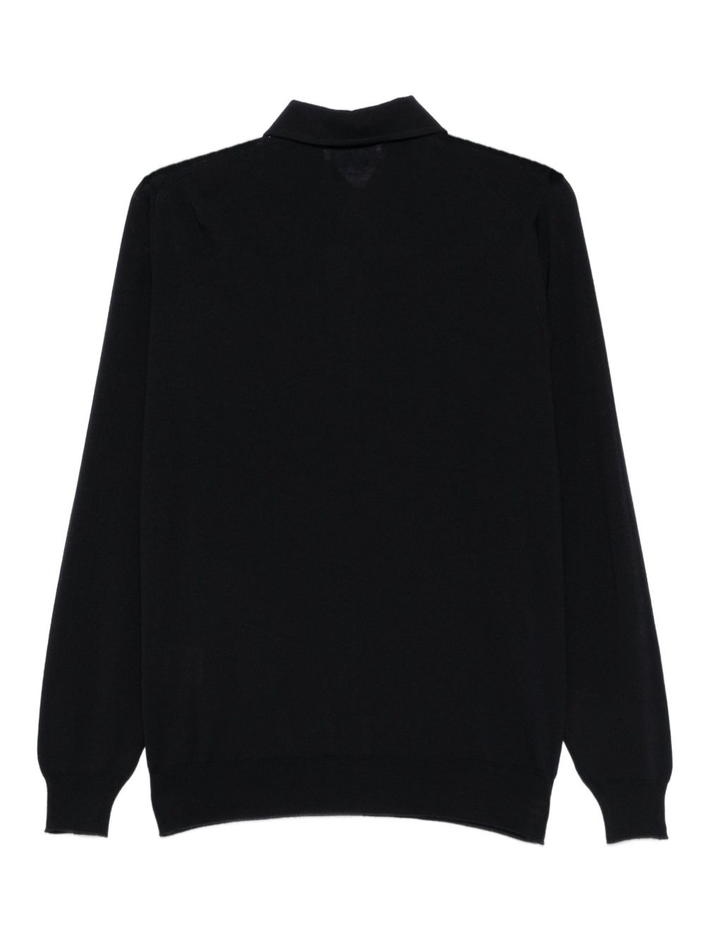 long-sleeve wool polo shirt - 2