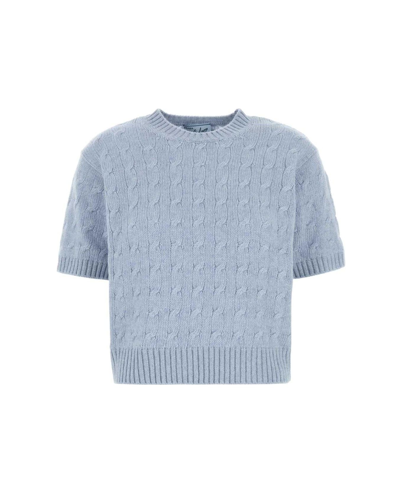 Short-sleeved Crew Neck Sweater - 1