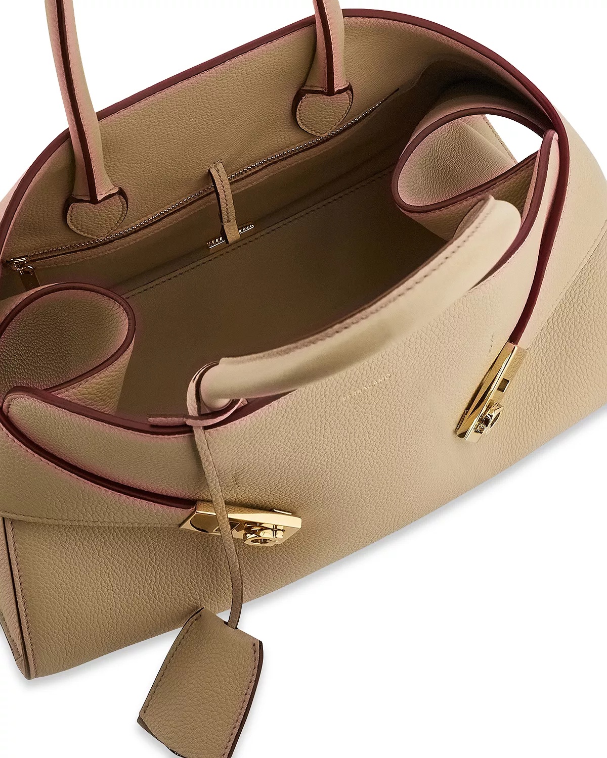 Small Hug Leather Top Handle Bag - 4